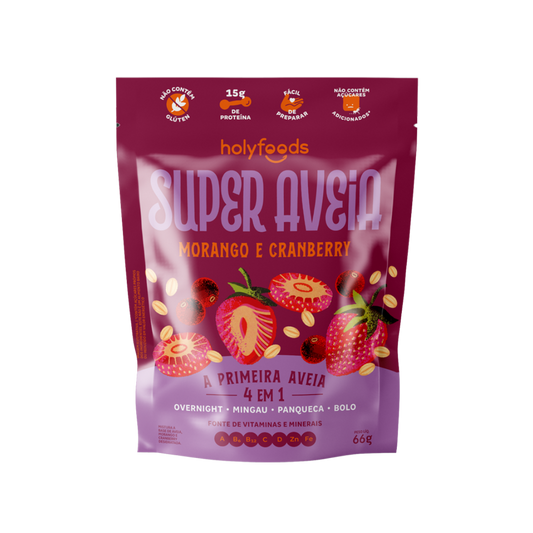Super Aveia Morango e Cranberry