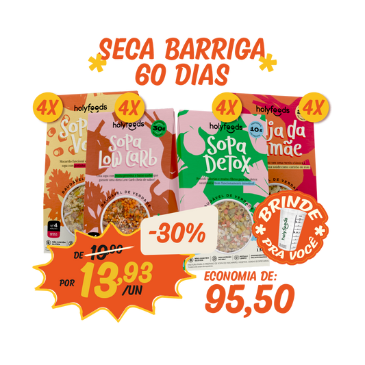 Kit Seca Barriga 60 dias (16UN) + Brinde