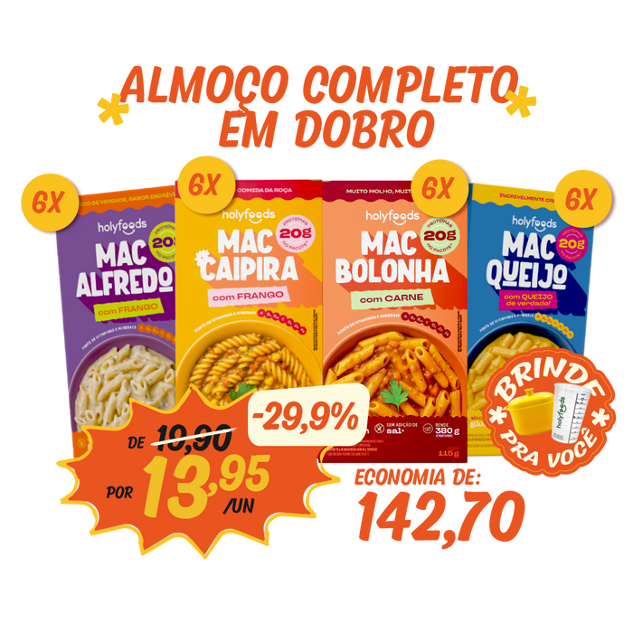 Kit Almoço Completo em Dobro (24UN)