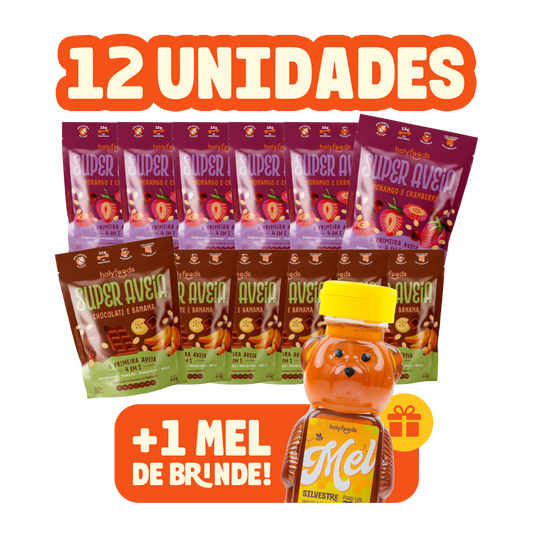 Kit Manhã Proteica (12un) + Mel de Brinde