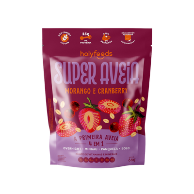 Super Aveia Morango e Cranberry