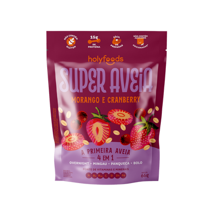 Super Aveia Morango e Cranberry