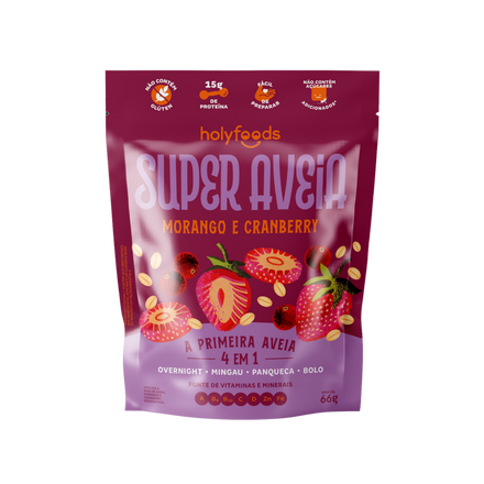 Super Aveia Morango e Cranberry