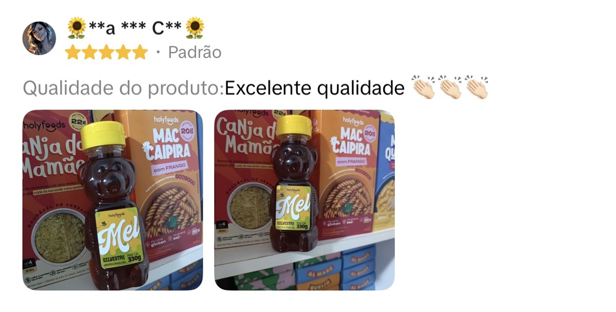 Qualidade do produto: excelente qualidade. — Cliente verificada · 5 estrelas