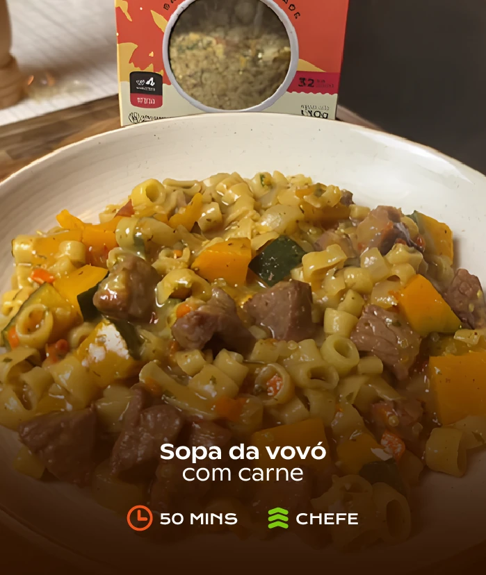Sopa da Vovó com carne